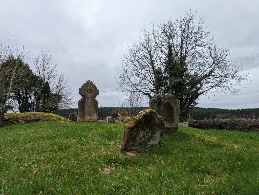 Photograph of St Adamnan's Church graveyard at Ballintemple, Garvagh.
