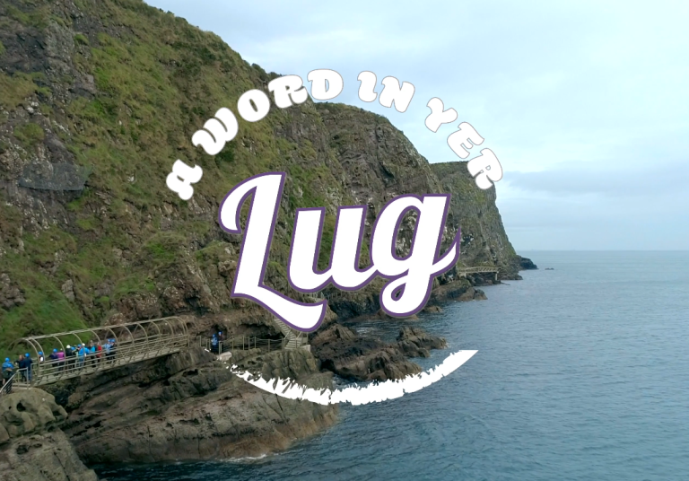 Intro image for the video series, A word in yer lug