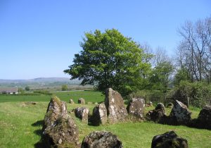 Ballymacaldrick Court Tomb, also known as Dooey's Cairn, near Dunloy.