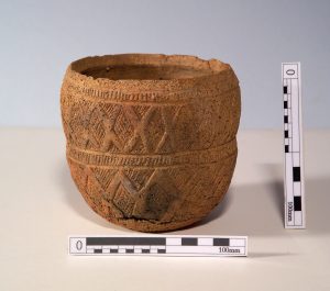 Early Bronze Age food vessel from Liscolman in the Ballycastle Museum collection.