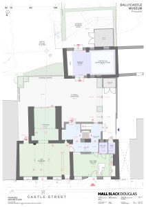 Plans of the ground floor of the new museum.