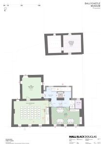 Plans of the upper floor of the new museum.