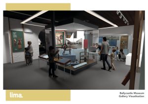 3d visualisation of the ground floor Shambles gallery.