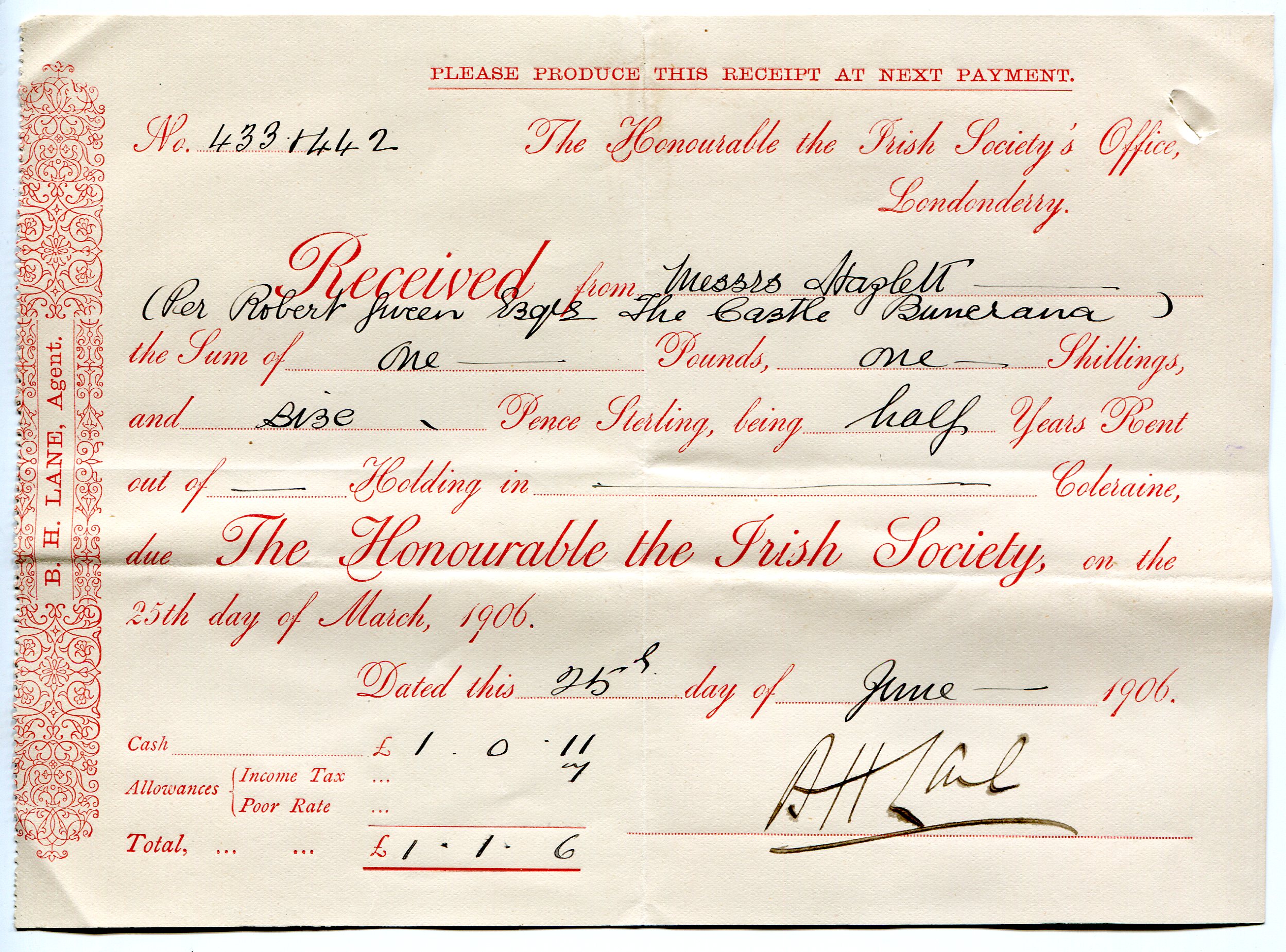 How to fill out receipt image