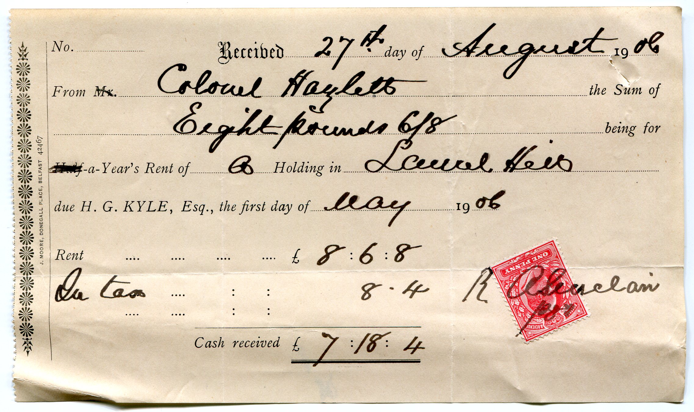 How to write a receipt for work done picture