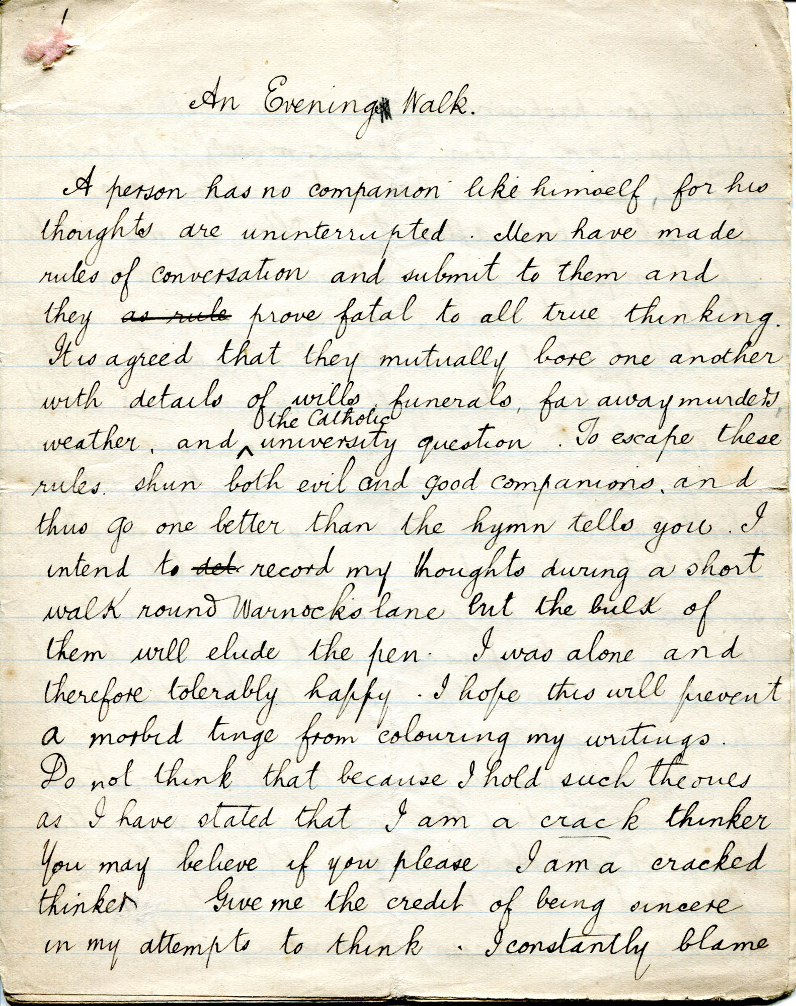 Essay evening walk picture